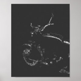 minimal abstrakt motorcykellinjekonst poster