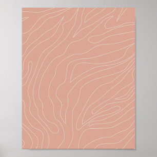 Minimal Abstrakt Peach Poster