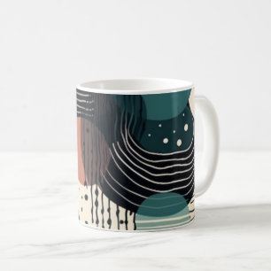 Minimal Abstrakt Sömlös Mönster - Geometrisk (8) Kaffemugg