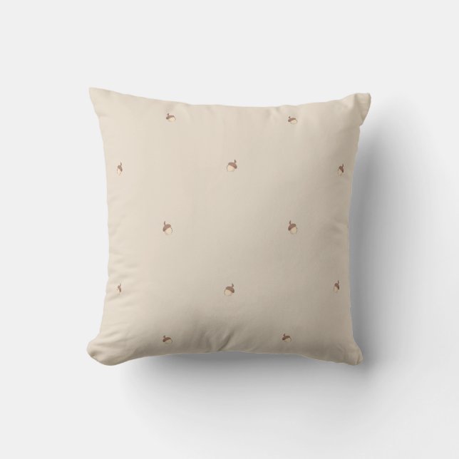 Minimal Acorn Pattern Pillow  Kudde (Framsida)