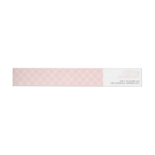 Minimal ADRESS, enkel modern rosa av modern typ Etikettband