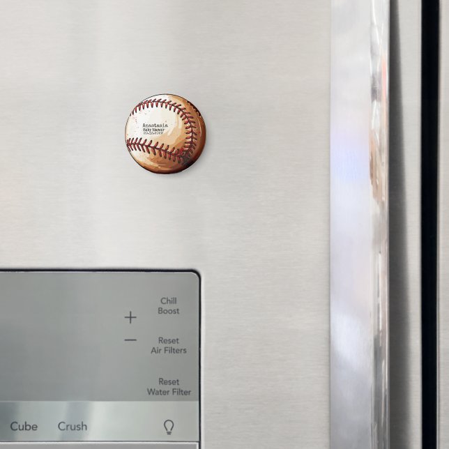 Minimal akvarellbaseboll Baby Shower  Magnet (In Situ (Fridge))