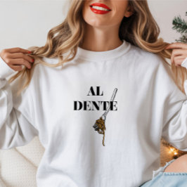 Minimal "Al Dente" Italienska Pasta Älskare Typogr T Shirt
