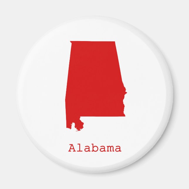 Minimal Alabama Amerikas förenta stater Magnet (Framsidan)