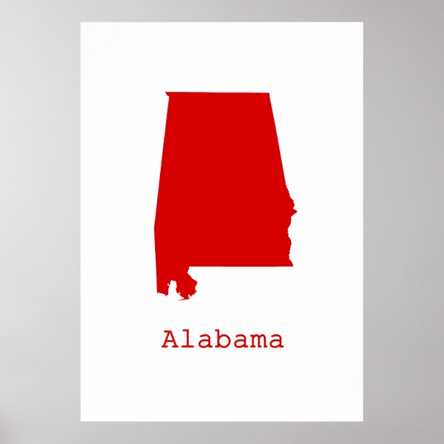 Minimal Alabama Amerikas förenta stater Poster (Framsidan)