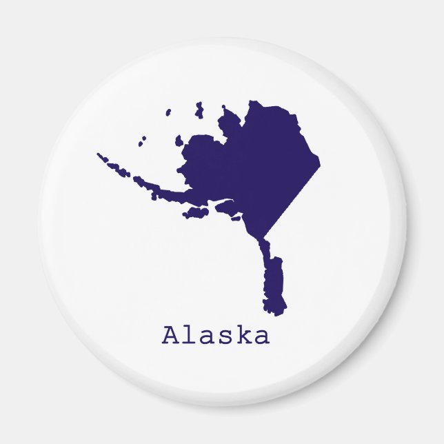 Minimal Alaska Förenta Staterna Magnet (Framsidan)