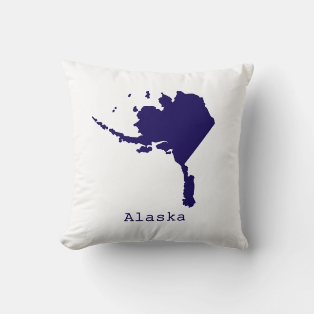Minimal Alaska USA Kudde (Framsida)