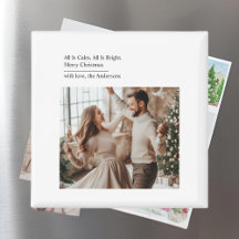 Minimal All Is Calm All Is Bright Christmas Photo 