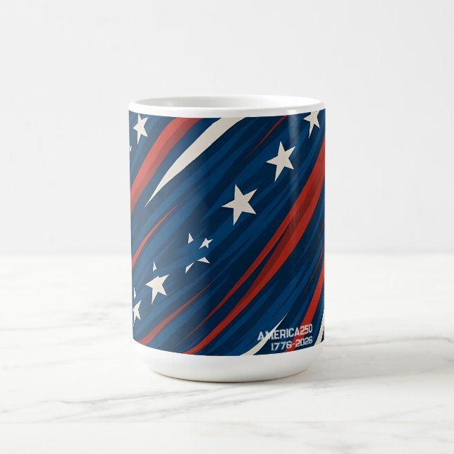 Minimal amerikansk flaggstripe-mönster | Kvinnor  Kaffemugg (Center)