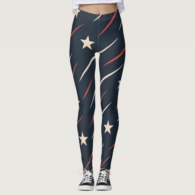 Minimal amerikansk vågform | Dam Leggings (Framsida)