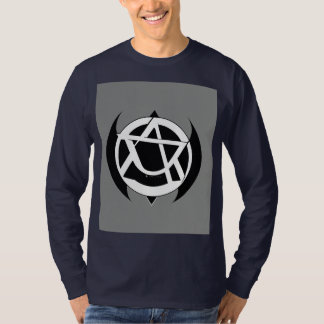 Minimal Anarchy Symbol – Black & White Circle-A Lo T Shirt