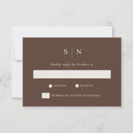 Minimal and Chic Brown | Neutral Wedding OSA Kort