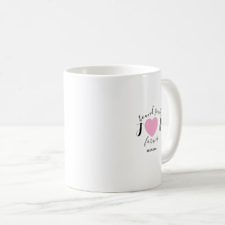 Minimal and chic couples initials wedding kaffemugg