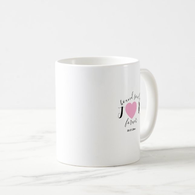 Minimal and chic couples initials wedding  kaffemugg (Framsida höger)
