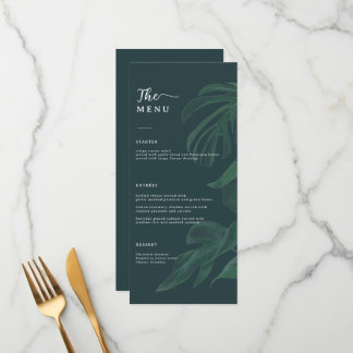 Minimal and Chic Green Wedding  Meny