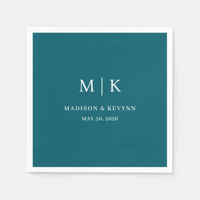Minimal and Chic | Wedding Napkins Pappersservett (Framsidan)