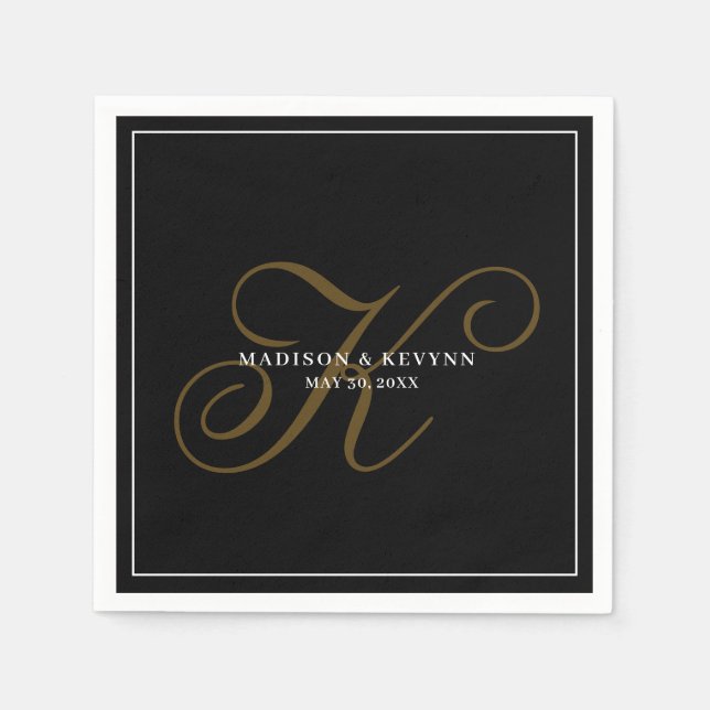 Minimal and Chic  | Wedding Napkins Pappersservett (Framsidan)