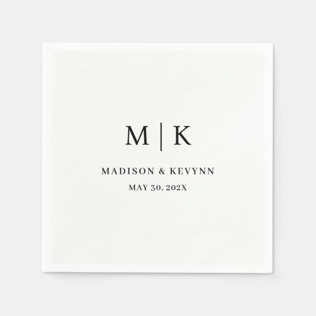 Minimal and Chic | Wedding Napkins Pappersservett (Framsidan)