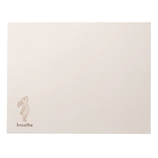 Minimal Andas Bunny Arbetsbordsblock Anteckningsblock (Framsida)