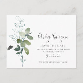 Minimal ändring av Eucalyptus Bröllop Meddelande Vykort