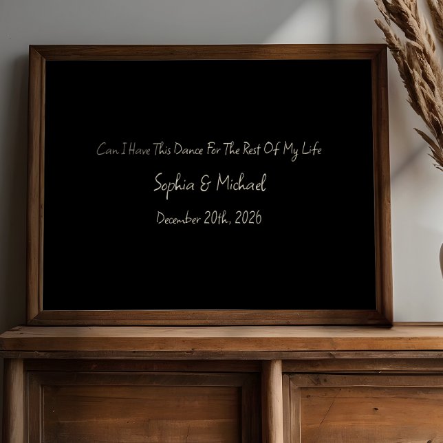 Minimal Anniversary Gift Custom Wedding Name Print Poster (Skapare uppladdad)