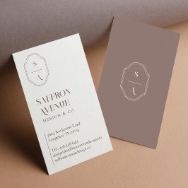 Minimal Anpassningsbar av Elegant Monogram Vapensk Visitkort