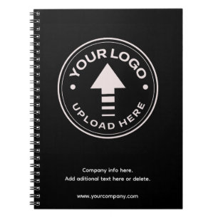 Minimal Anpassningsbar - Business Logotyp Black Anteckningsbok
