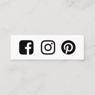 Minimal Anpassningsbar Facebook Instagram Pinteres Mini Visitkort