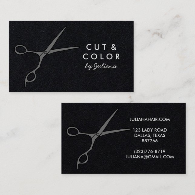 Minimal Anpassningsbar för minsta Chic i Hair Styl Visitkort (Fram/baksida)