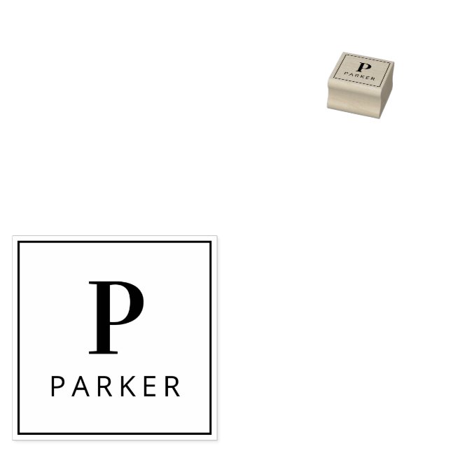 Minimal anpassningsbar Monogram Stämpel (Stämplad)