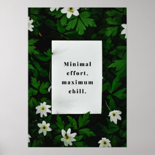 Minimal ansträngning, maximal fyllning. Antimotiva Poster