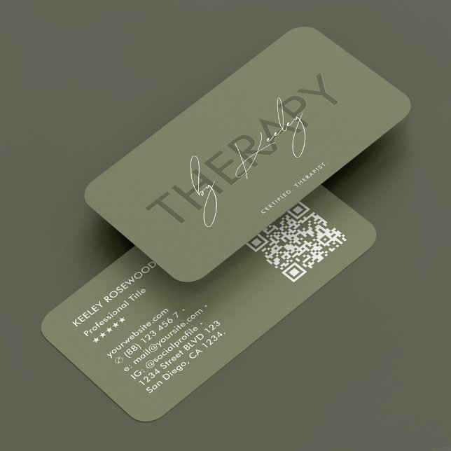 Minimal användning för specialistläkare vid behand visitkort (Minimal Sage Foot Specialist Podiatrist Therapist Business Card
)