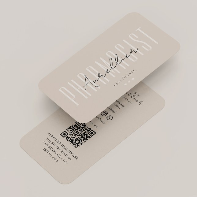 Minimal apotekare kemist medicinsk sand visitkort (Minimal Pharmacist Chemist Medical Sand Business Card
)