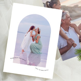 Minimal Arch-foto för snyggt Elegant inträffar Julkort