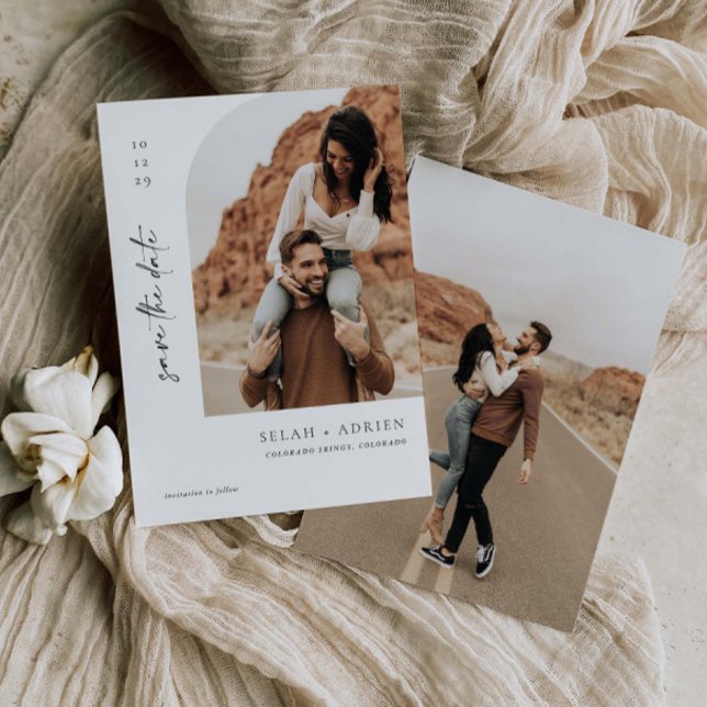 Minimal Arch-spara datumskriptfotokortet Spara Datumet (Skapare uppladdad)