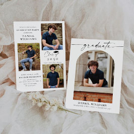 Minimal Arch-Studentfest med Photo Inbjudningar