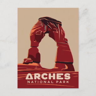 Minimal Arches National Park Travel Gift Souvenir Helg Vykort