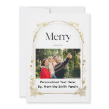 Minimal ark ”Merry” högtidlig platt kort med frams