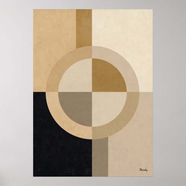 Minimal Art Deco Geometric Circle – Luxury Neutral Poster (Framsidan)
