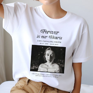 Minimal återloppsfoto i våra hjärtan t shirt