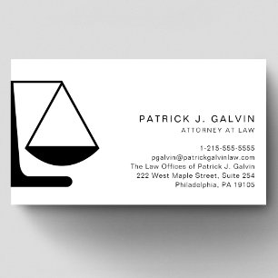 Minimal Attorney Legal Professionell Visitkort