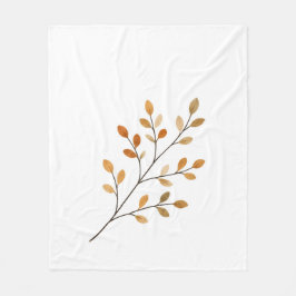 Minimal Autumn Branch Throw Blanket Fleecefilt