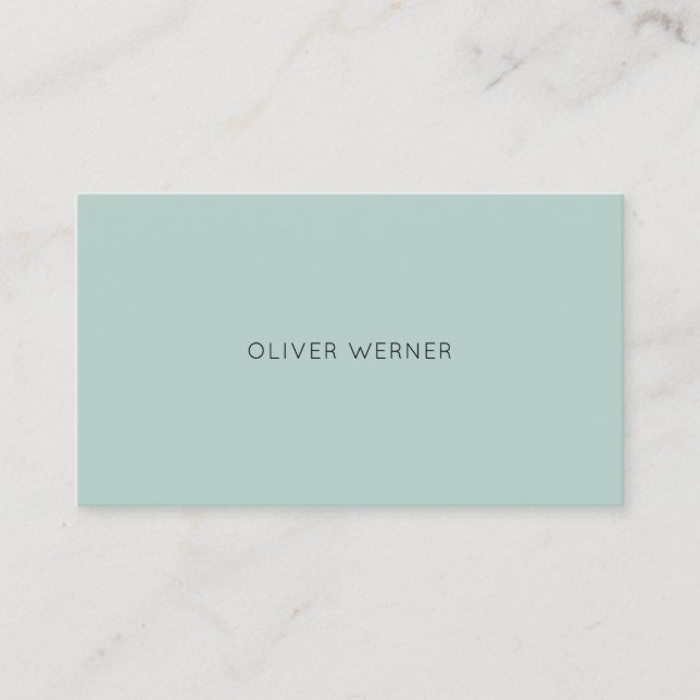 Minimal av minimalistisk elegant blekblå visitkort (Framsida)