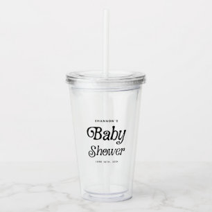 Minimal babordåda för svart och vit återcirkel take away mugg