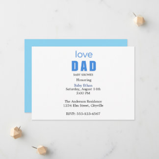 Minimal Baby boy Shower Invitation Meddelande