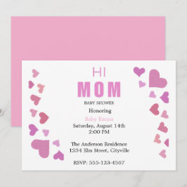 Minimal Baby Girl Shower Invitation Meddelande