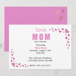 Minimal Baby girl Shower Invitation Meddelande