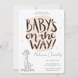Minimal Baby Shower Inbjudningar