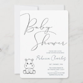Minimal Baby Shower Inbjudningar