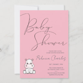 Minimal Baby Shower Inbjudningar